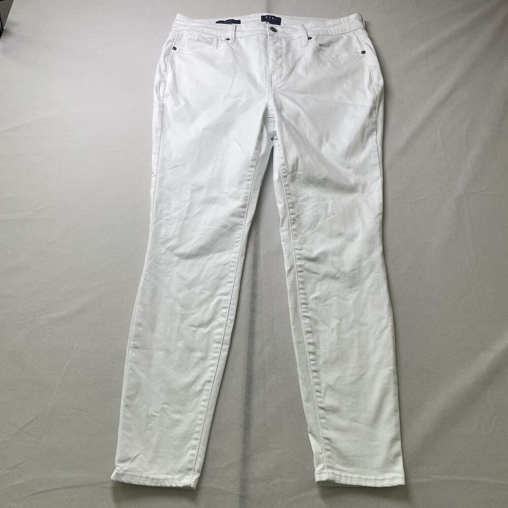 NYDJ Skinny White Stretch Jeans Women Size 12